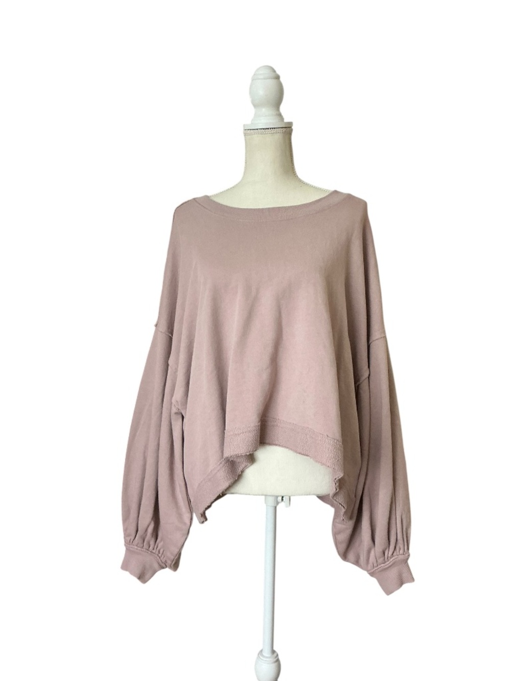 Free People Trish Boxy Oversized Pullover Sweatshirt Size XS - Picture 1 of 11